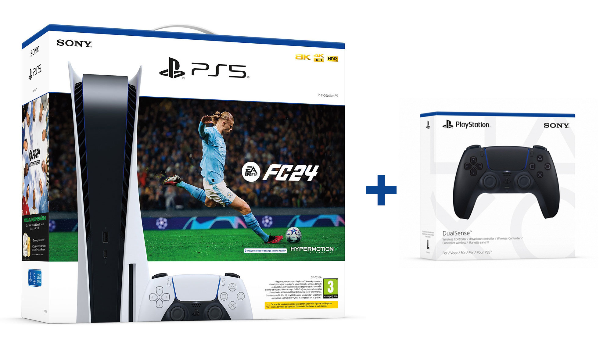Consola PlayStation 5 estándar (Con lector de discos) + Juego EA Sports FC24