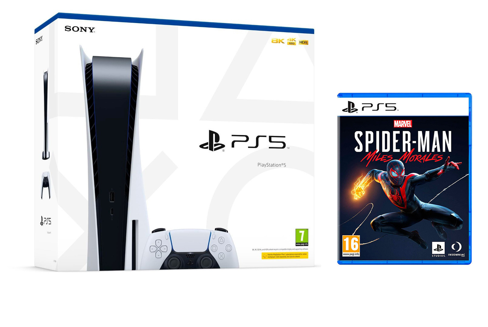Consola Playstation 5 Estándar 825GB Blanco + Marvel Spider Man 2